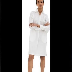 Nili Lotan Cloe White Shirt Dress Size Small
